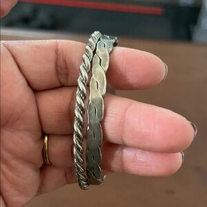 Silver Tone Bangle Bracelets